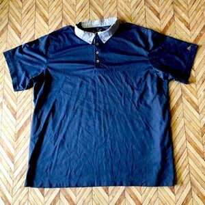 McDonalds Employee Worker uniform Polo Shirt Gray & White Polyester XXL